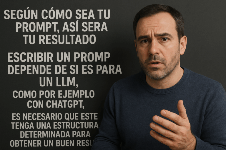 Hombre explicando cómo influye tu forma de ser en la comunicación y el uso de avatares con IA.