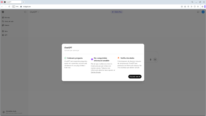 Pantalla de confirmación de registro finalizado en ChatGPT.